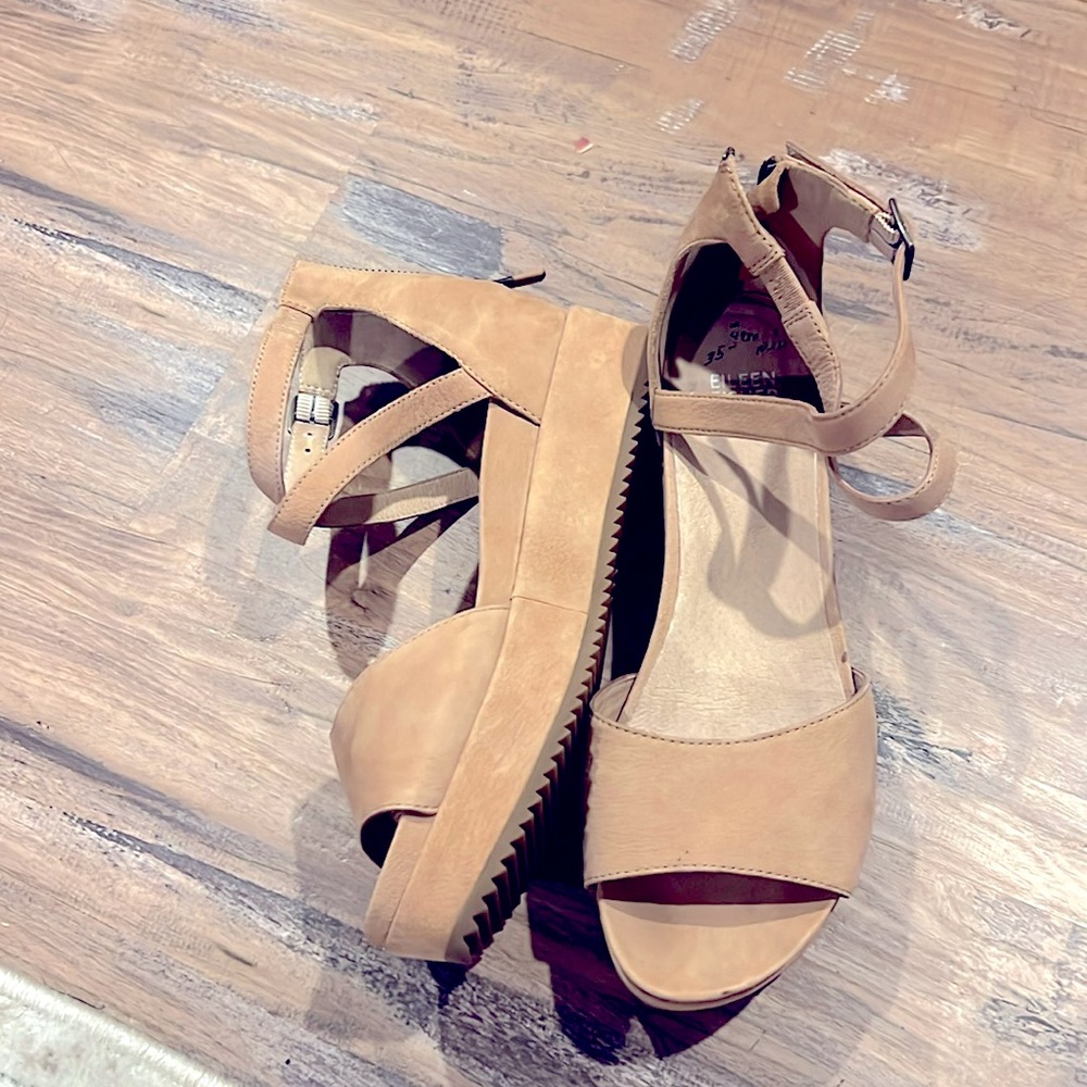 Platform Suede Open Toe Sandals